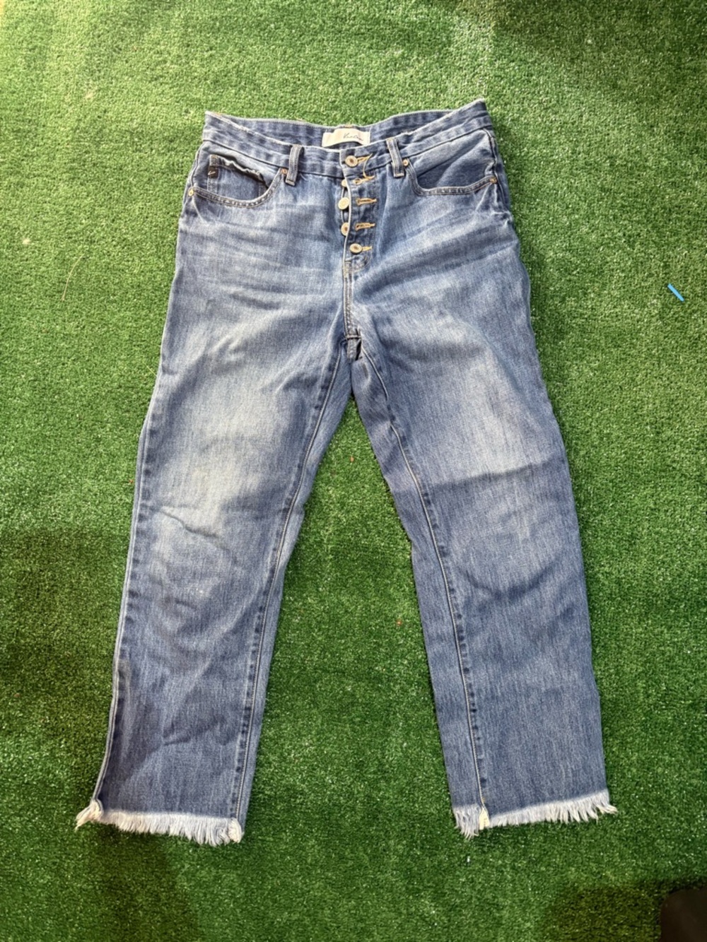 KanCan Light Blue Straight Leg High-Rise Button-Fly Jeans 7/27